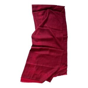 Reunion des Musées Nationaux Wool Silk Scarf Red One Size